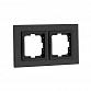 Рамка 2-постовая Mono Electric Style Granit чёрный гранит 107-610000-161 - фото №1