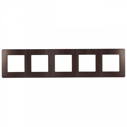 Рамка 5-постовая ЭРА 12 сатин бронза 12-5105-13 Б0052546