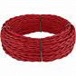 Ретро кабель Werkel витой трехжильный 1,5 мм красный 4690389153099 - фото №1
