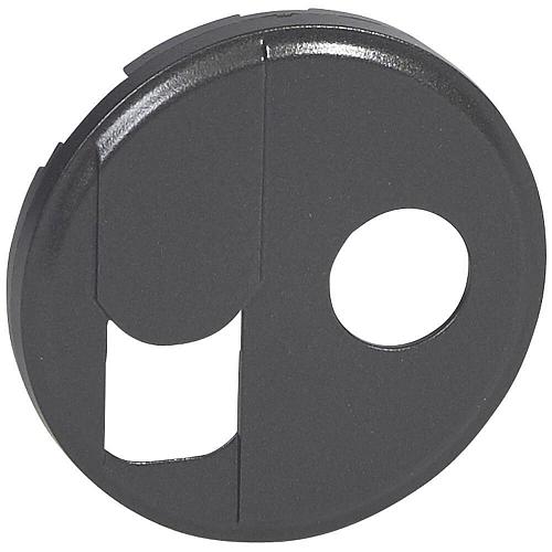 Лицевая панель Legrand Celiane розетки RJ45+ТV тип F графит 067939