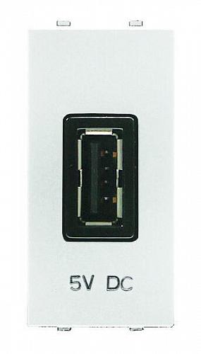 Розетка USB ABB Zenit альпийский белый 2CLA218500N1101