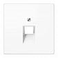 Накладка 1-ой наклонной телефонной/компьютерной розетки Jung LS 990 белая LS969-1UAWW - фото №1