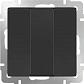 Выключатель Werkel трехклавишный черный матовый WL08-SW-3G 4690389073465 - фото №1