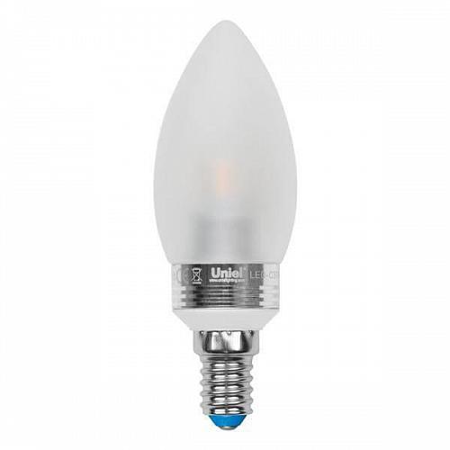 Лампа светодиодная Uniel E14 5W 4500K матовая LED-C37P-5W/NW/E14/FR 07893