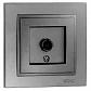 Розетка TV с экраном Mono Electric Despina антрацит 102-242405-138 - фото №1