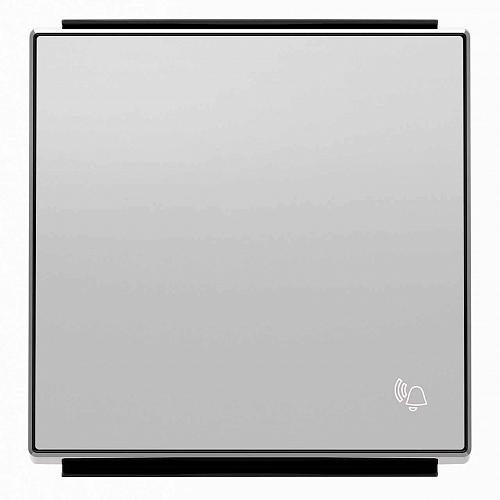 Лицевая панель ABB Sky выключателя одноклавишного Звонок серебристый алюминий 2CLA850400A1301