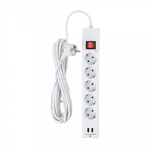 Сетевой фильтр Duwi 2хUSB 5гн 5м с/з 32588 8