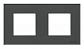 Рамка 2-постовая ABB Zenit стекло графит 2CLA227200N3801 - фото №1