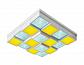Потолочный светодиодный светильник Ambrella light Orbital Crystal Sand FS1550 WH/SD 192W D715*715 - фото №1