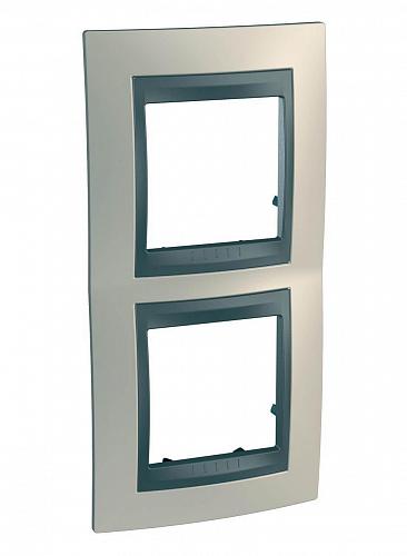 Рамка 2-постовая вертикальная Schneider Electric Unica Top MGU66.004V.295