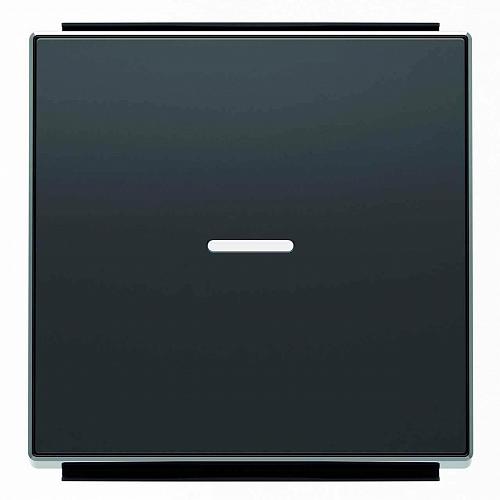 Лицевая панель ABB Sky выключателя одноклавишного с подсветкой чёрный бархат 2CLA850130A1501
