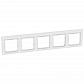Рамка 5-постовая Legrand Valena белая/кристалл 774465 - фото №1