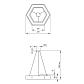 Подвесной светодиодный cветильник Geometria ЭРА Hexagon SPO-123-B-40K-045 45Вт 4000К черный Б0050555 - фото №2