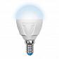 Лампа светодиодная (UL-00000771) Uniel E14 7W 4500K матовая LED-G45-7W/NW/E14/FR PLP01WH - фото №1