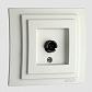 Розетка TV концевая Mono Electric Larissa экран белый 103-191905-138 - фото №1