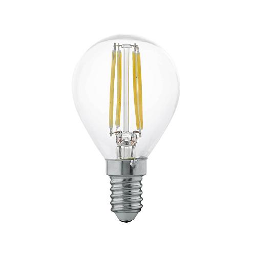 Лампа светодиодная филаментная Eglo E14 4W 2700К прозрачная 11499