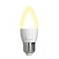 Лампа светодиодная Uniel E27 7W 3000K матовая LED-C37 7W/WW/E27/FR PLP01WH UL-00002414 - фото №1