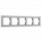 Рамка Werkel Hammer на 5 постов серебряный W0052406 4690389163555 - фото №1