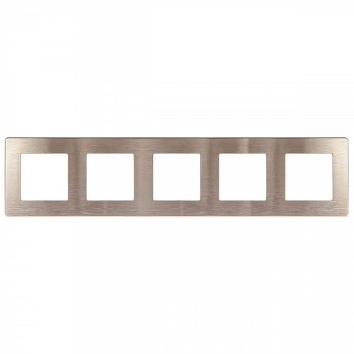 Рамка 5-постовая ЭРА 12 сатин шампань 12-5105-04 Б0052542