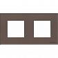 Рамка 2-постовая ABB Zenit стекло кофейное 2CLA227200N3701 - фото №1