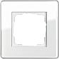 Рамка 1-постовая Gira Esprit C белое стекло 0211512 - фото №1