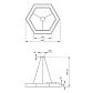 Подвесной светодиодный cветильник Geometria ЭРА Hexagon SPO-124-B-40K-051 51Вт 4000К черный Б0050557 - фото №2