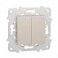 Выключатель двухклавишный Schneider Electric Unica New NU521144 - фото №1
