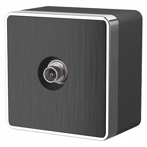 ТВ-розетка оконечная Werkel Gallant графит рифленый WL15-21-01 4690389128301