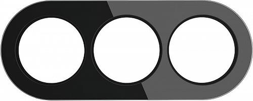 Рамка Werkel Favorit Runda на 3 поста черный WL21-Frame-01 4690389142000