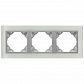 Рамка 3-постовая Efapel Logus 90 Crystal стекло/алюминий 90930 TCA - фото №1