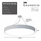 Подвесной светодиодный cветильник Geometria ЭРА Ring SPO-132-W-40K-088 88Вт 4000К белый Б0050560 - фото №7