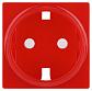 Лицевая панель ЭРА розетки красный 12-6301-23 Б0052668 - фото №1