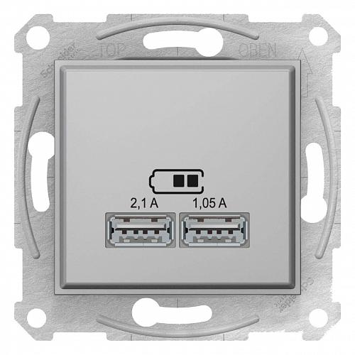Розетка компьютерная 2xUSB Schneider Electric Sedna 2,1A SDN2710260