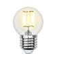 Лампа светодиодная филаментная Uniel E27 6W 4000K прозрачная LED-G45-6W/NW/E27/CL GLA01TR UL-00002208 - фото №1