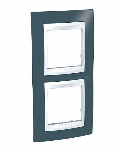 Рамка 2-постовая вертикальная Schneider Electric Unica Хамелеон MGU6.004V.877