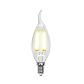 Лампа светодиодная филаментная Uniel E14 5W 4000K LED-CW35-5W/NW/E14/CL/DIM GLA01TR UL-00002865 - фото №1