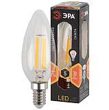 Лампа светодиодная филаментная ЭРА E14 5W 2700K прозрачная F-LED B35-5W-827-E14 Б0043435