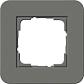 Рамка 1-постовая Gira E3 темно-серый/белый глянцевый 0211413 - фото №1