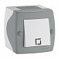 Выключатель Mono Electric Octans IP20 одноклавишный бело-серый 104-020001-100 - фото №1