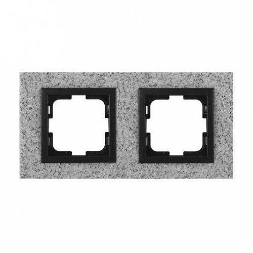 Рамка 2-постовая Mono Electric Style Granit белый гранит 107-600000-161
