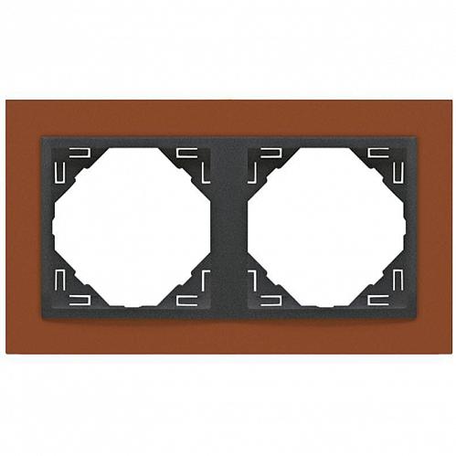 Рамка 2-постовая Efapel Logus 90 Animato темно-оранжевый/серый 90920 TTS