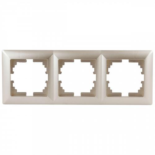 Рамка 3-постовая ЭРА Intro Solo шампань 4-503-04 Б0043420