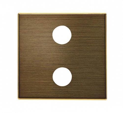 Лицевая панель ABB Sky розетки 2xRCA античная латунь 2CLA855520A1201