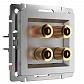 Акустическая розетка Werkel cеребряный рифленый W1185009 4690389159916 - фото №1