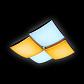 Потолочный светодиодный светильник Ambrella light Orbital Parrus FP2324 WH 128W D480*480 - фото №2