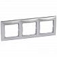 Рамка 3-постовая Legrand Valena алюминий 770153 - фото №1