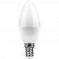 Лампа светодиодная Feron E14 7W 4000K Свеча матвоая LB-97 25476 - фото №2