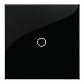 Выключатель сенсорный одноклавишный Hiper черный S1G1-01B - фото №1