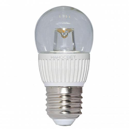 Лампа светодиодная Наносвет E27 5W 4000K прозрачная LC-P45CL-5/E27/840 L126