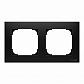 Рамка 2-постовая ABB Sky чёрный бархат 2CLA857200A1501 - фото №1